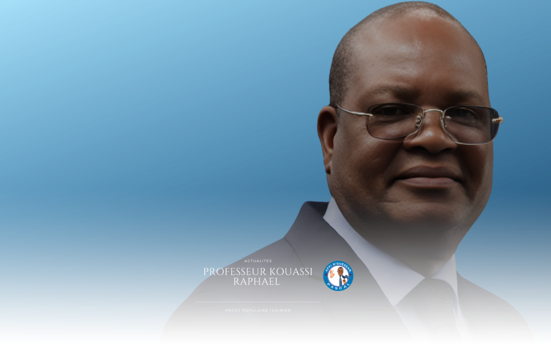 Professeur Raphaël Kouassi, enseignant-chercheur et leader politique du Front Populaire Ivoirien